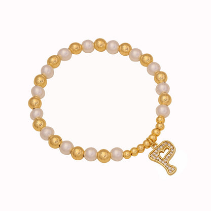 Alphabet Bead Letter Bracelet