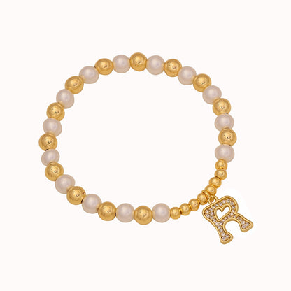 Alphabet Bead Letter Bracelet