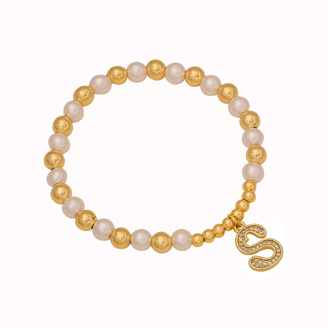 Alphabet Bead Letter Bracelet