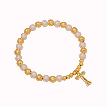 Alphabet Bead Letter Bracelet