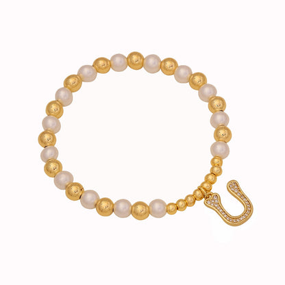 Alphabet Bead Letter Bracelet