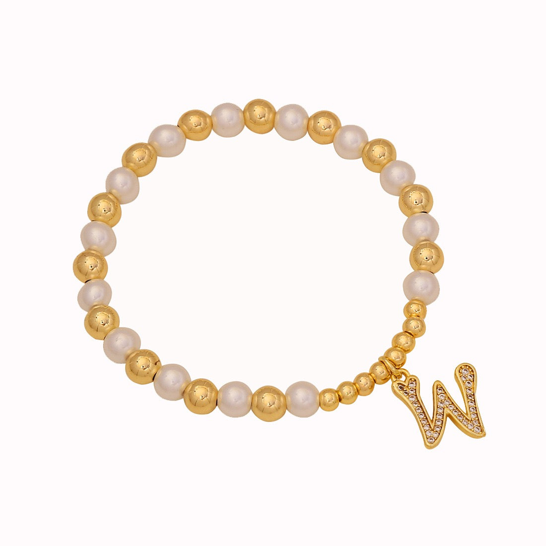 Alphabet Bead Letter Bracelet