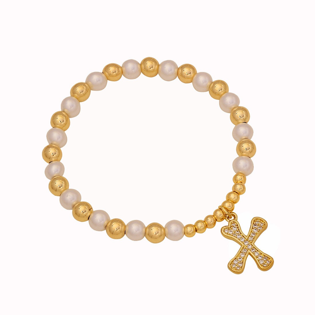 Alphabet Bead Letter Bracelet