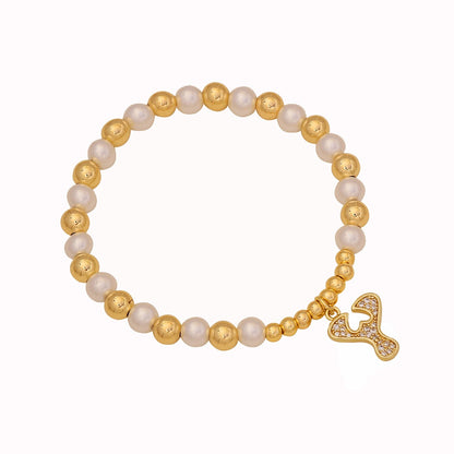 Alphabet Bead Letter Bracelet