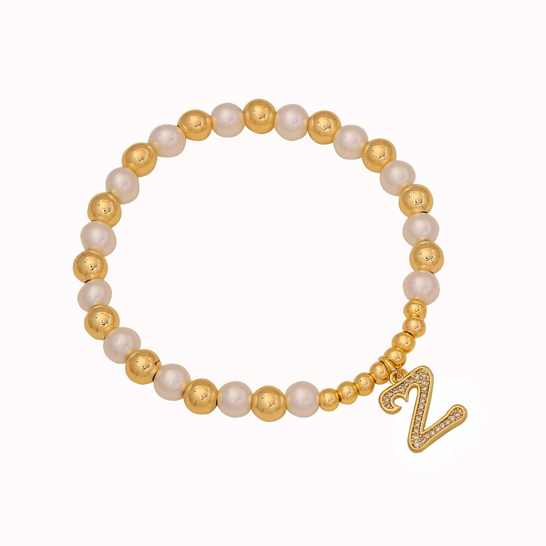 Alphabet Bead Letter Bracelet