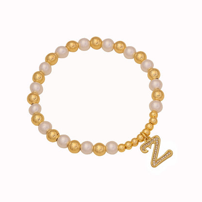Alphabet Bead Letter Bracelet
