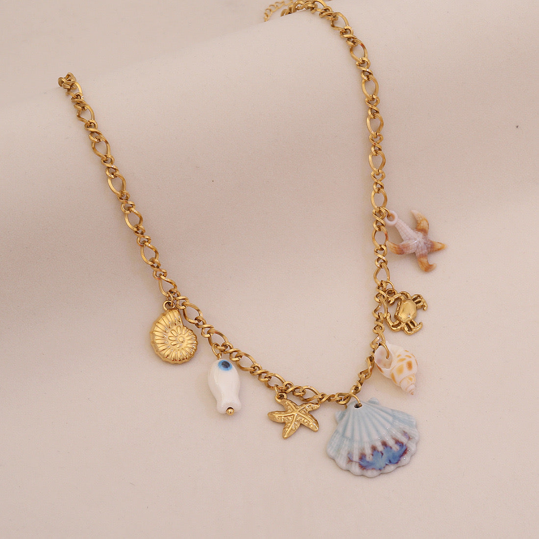 Ocean Whisper Shell & Starfish Necklace
