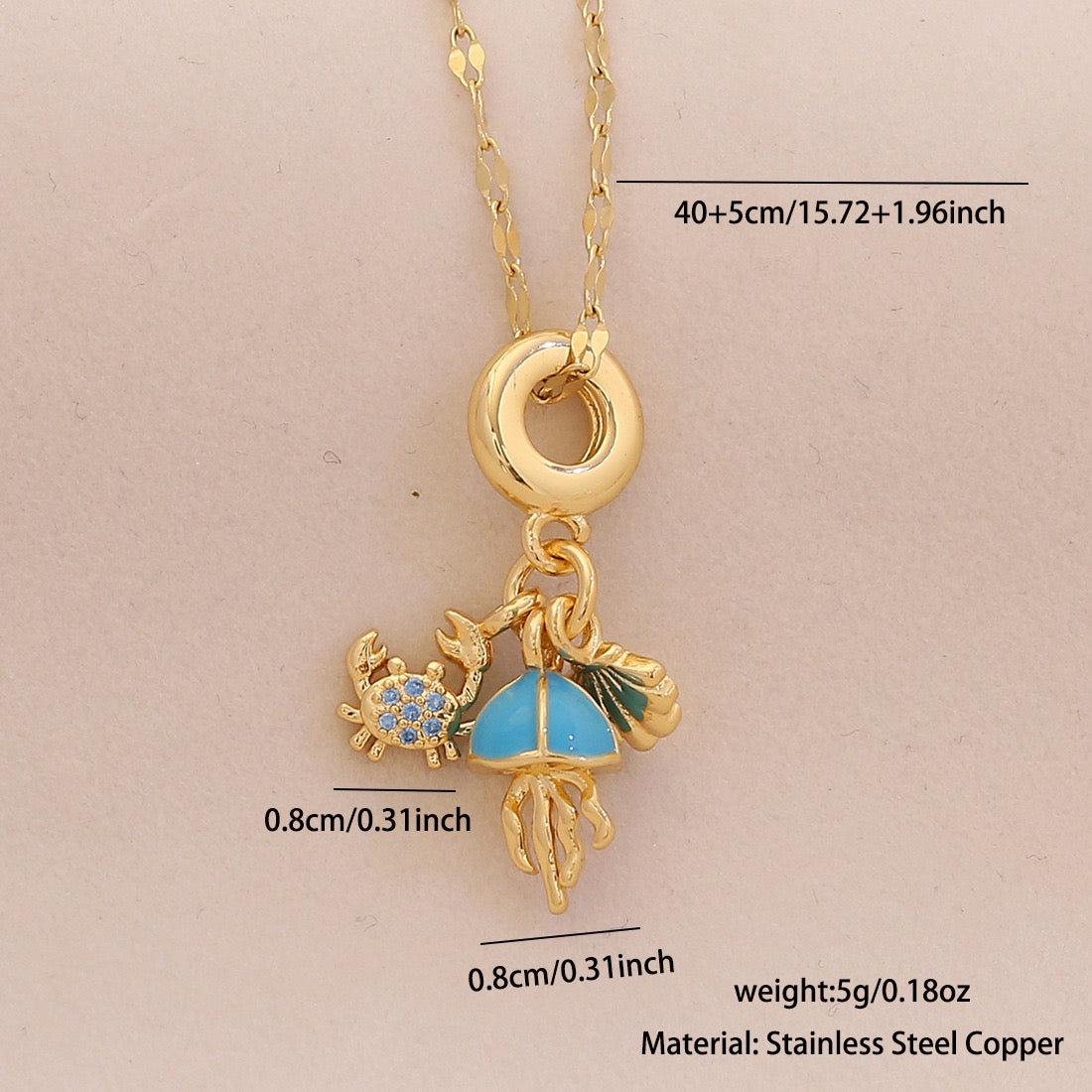 Tropical Tide Sea Life Necklace