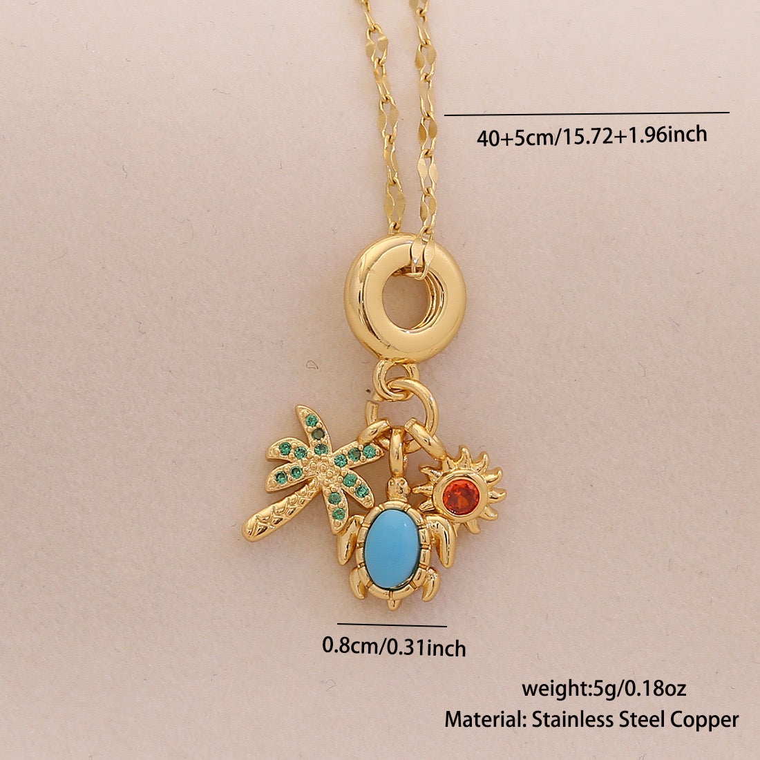 Tropical Tide Sea Life Necklace