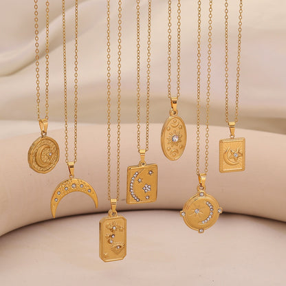 Lunar Glow Star & Moon Necklace