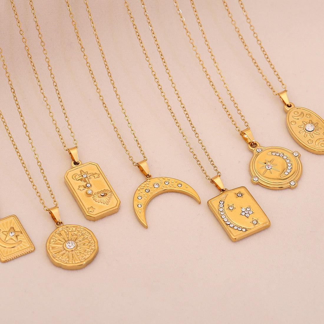 Lunar Glow Star & Moon Necklace