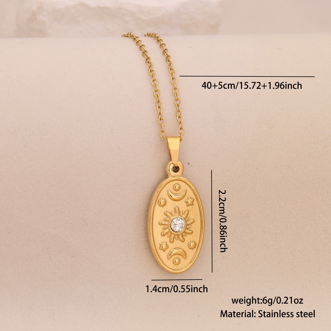 Lunar Glow Star & Moon Necklace