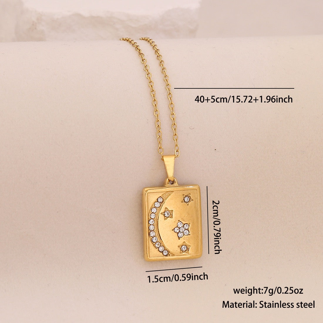 Lunar Glow Star & Moon Necklace