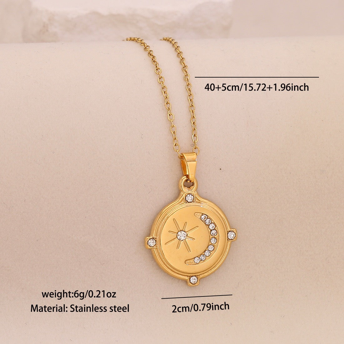 Lunar Glow Star & Moon Necklace