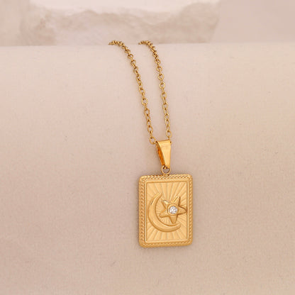 Lunar Glow Star & Moon Necklace