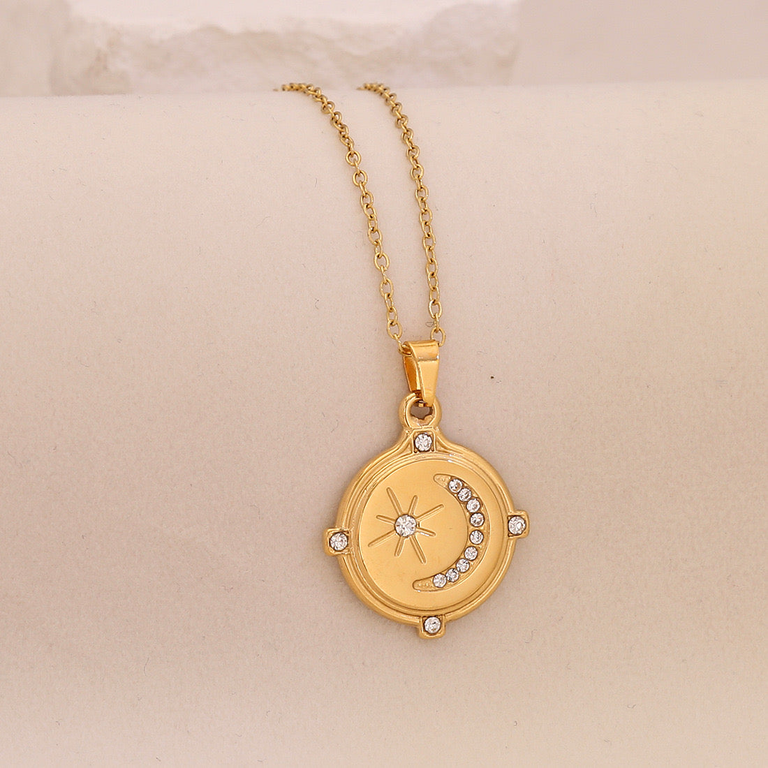 Lunar Glow Star & Moon Necklace