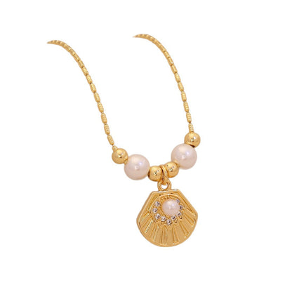 Ocean Grace Pearl Pendant Necklace