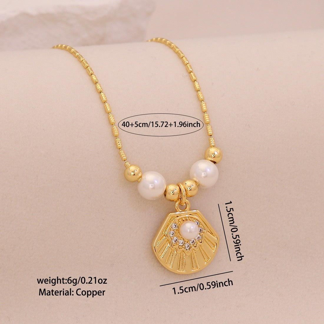 Ocean Grace Pearl Pendant Necklace