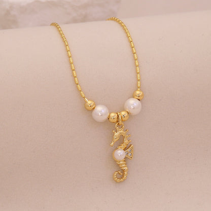 Ocean Grace Pearl Pendant Necklace