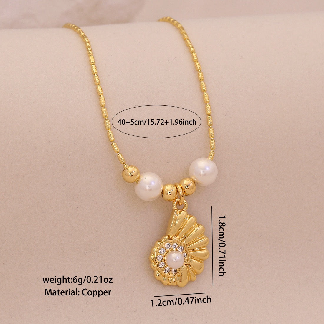 Ocean Grace Pearl Pendant Necklace