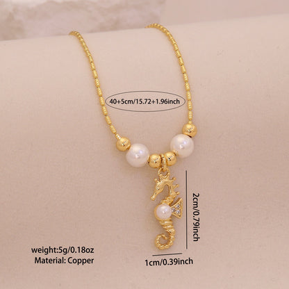 Ocean Grace Pearl Pendant Necklace