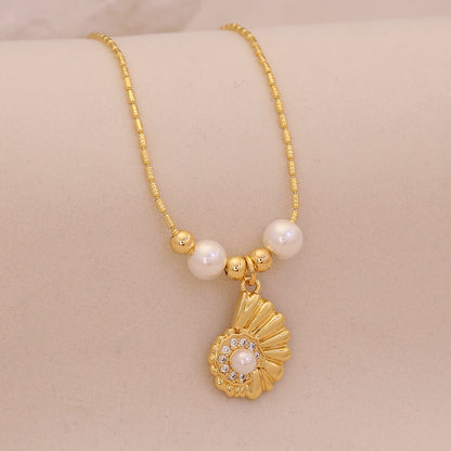 Ocean Grace Pearl Pendant Necklace