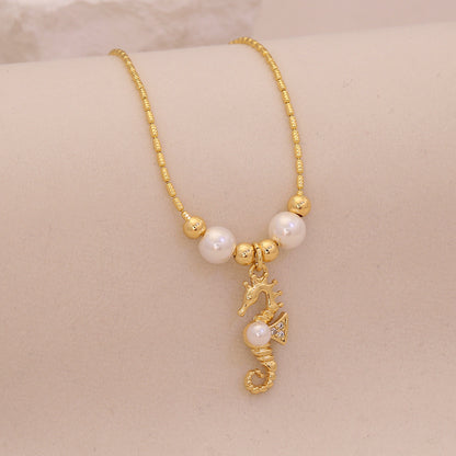 Ocean Grace Pearl Pendant Necklace