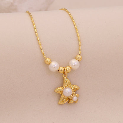 Ocean Grace Pearl Pendant Necklace