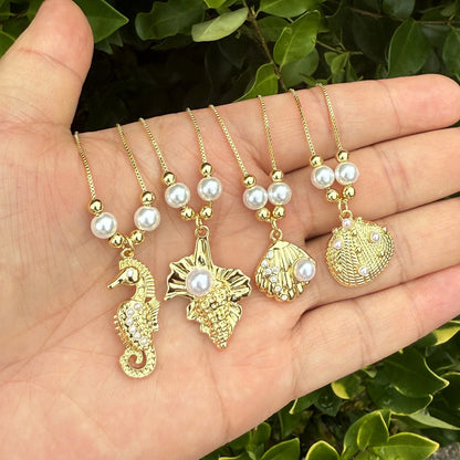 Coastal Muse Shell Pendant Necklace