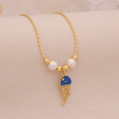 Marine Muse Zircon Sea Life Necklace
