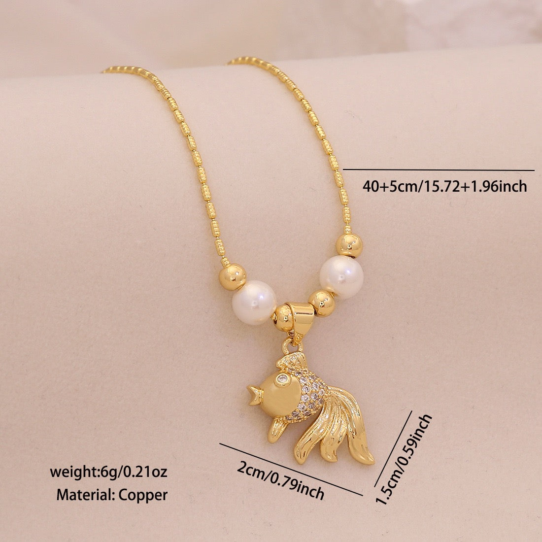 Marine Muse Zircon Sea Life Necklace