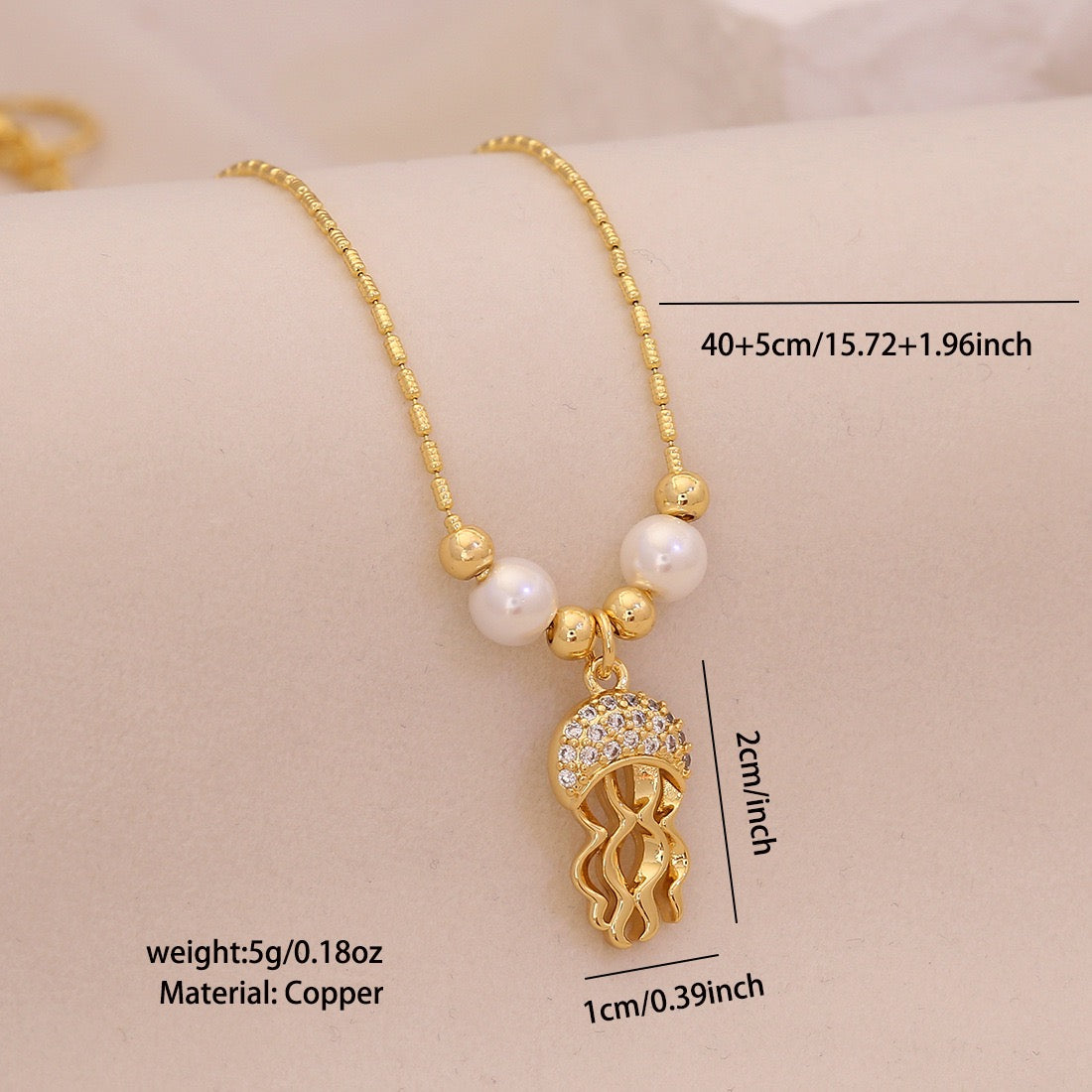 Marine Muse Zircon Sea Life Necklace