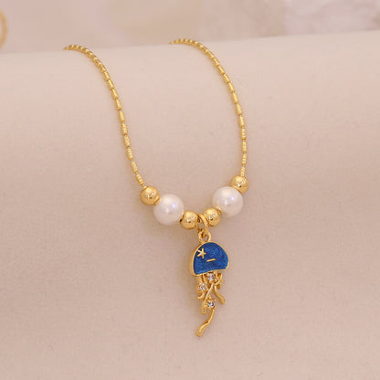 Marine Muse Zircon Sea Life Necklace