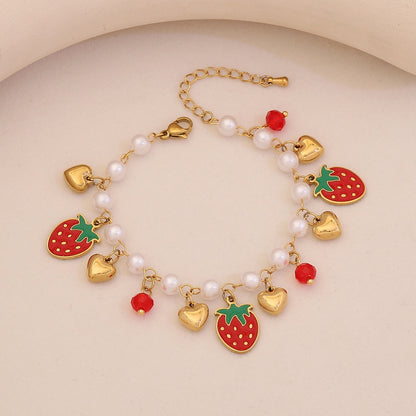 Sweet Summer Pearl Charm Bracelet