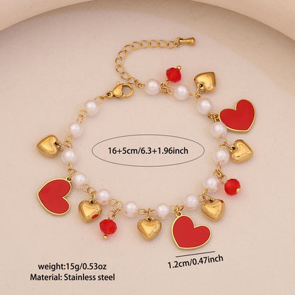 Sweet Summer Pearl Charm Bracelet
