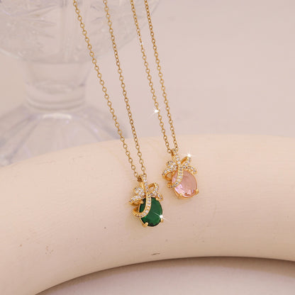 Golden Fortune Zircon Pendant Necklace