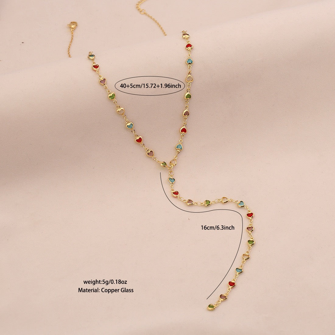 Aurora Crystal Y Necklace