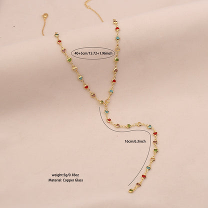 Aurora Crystal Y Necklace