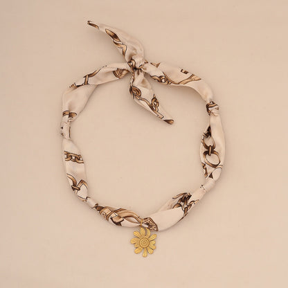 Sun Kiss Scarf Pendant Necklace