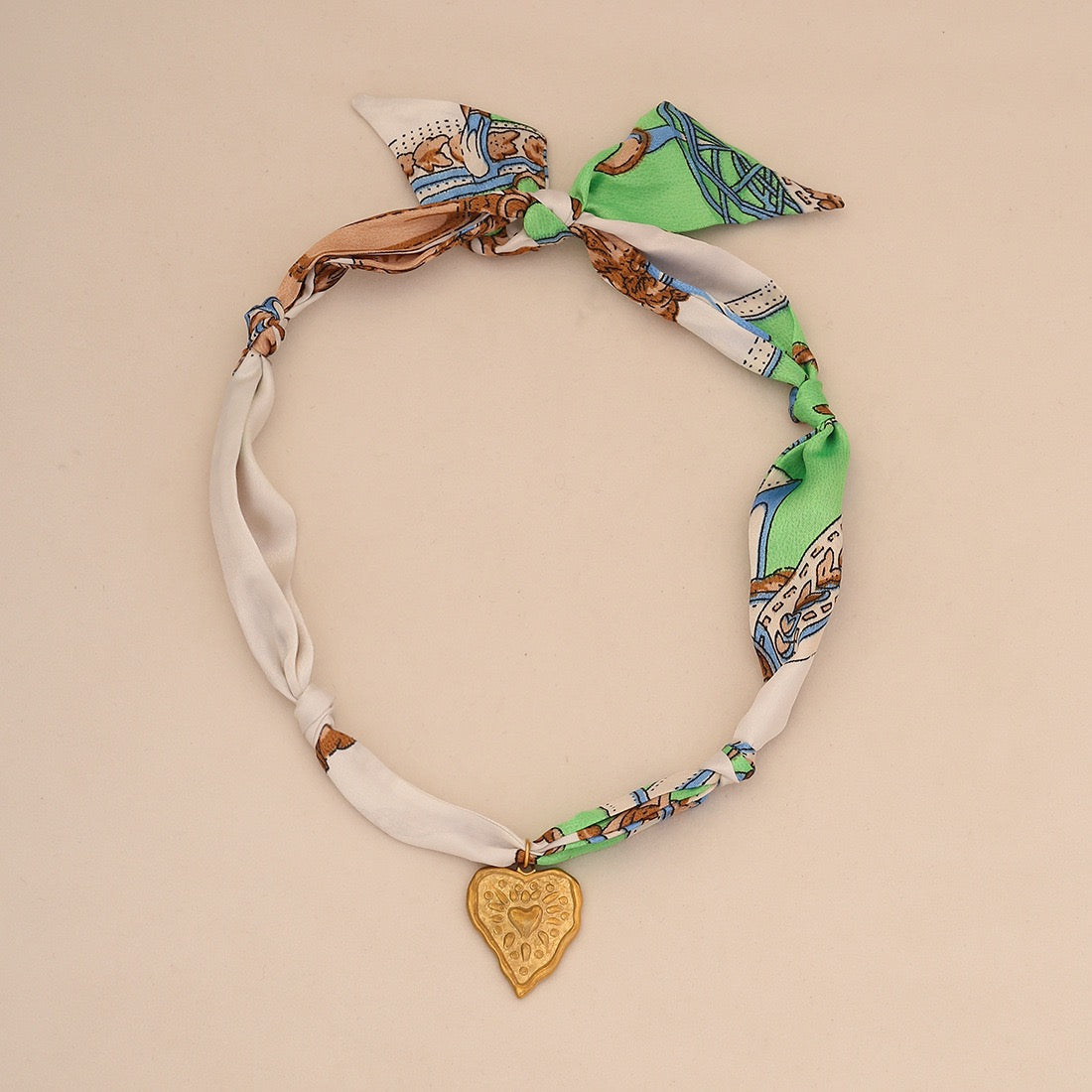 Sun Kiss Scarf Pendant Necklace