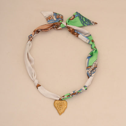 Sun Kiss Scarf Pendant Necklace