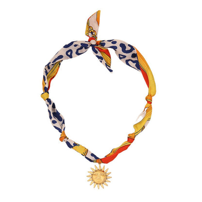 Sun Kiss Scarf Pendant Necklace
