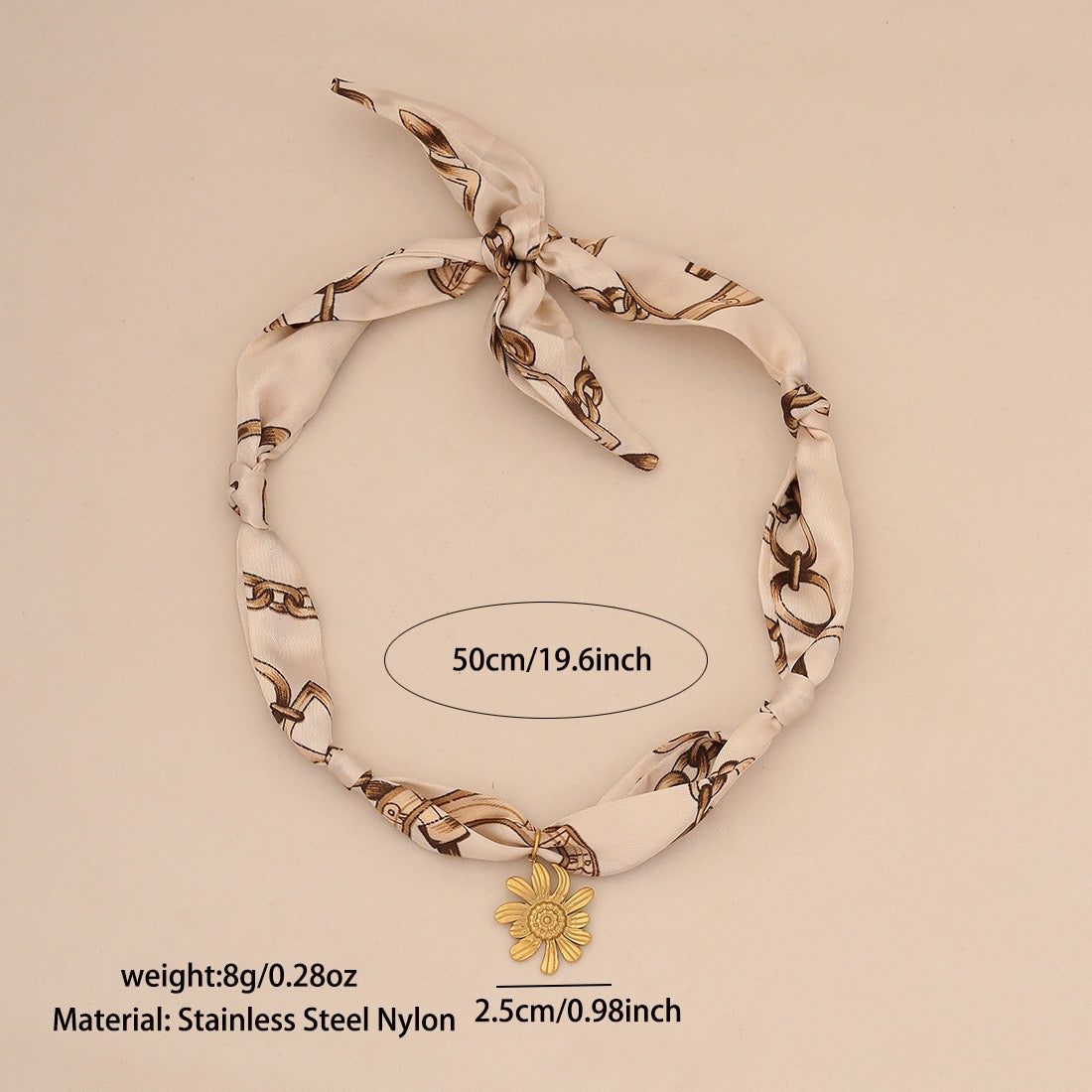 Sun Kiss Scarf Pendant Necklace