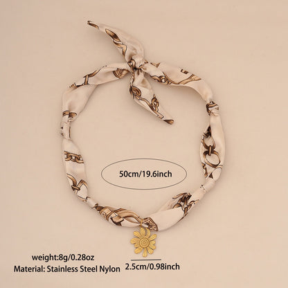 Sun Kiss Scarf Pendant Necklace