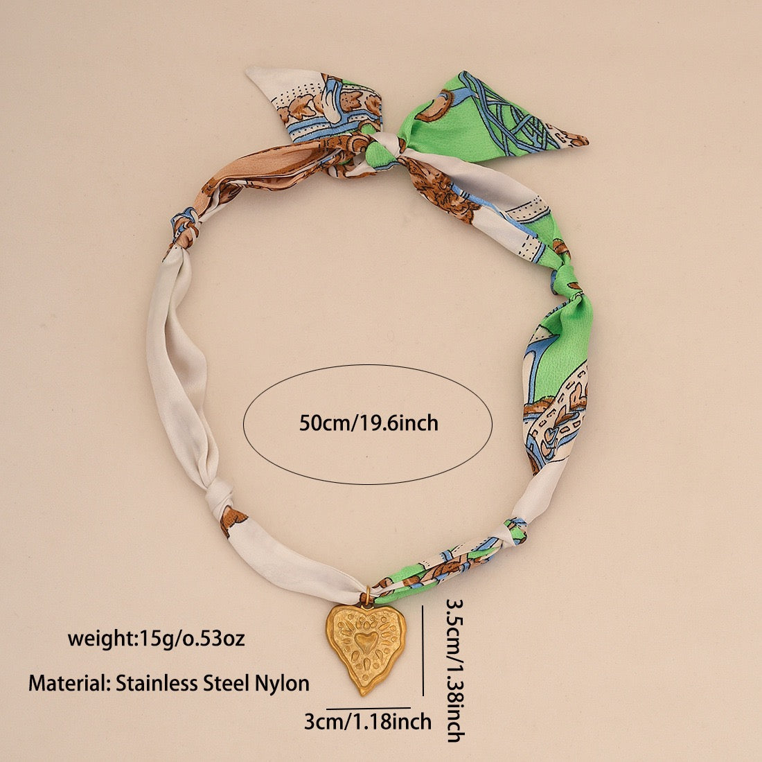 Sun Kiss Scarf Pendant Necklace