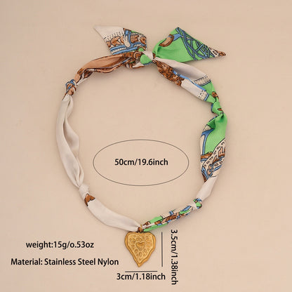 Sun Kiss Scarf Pendant Necklace