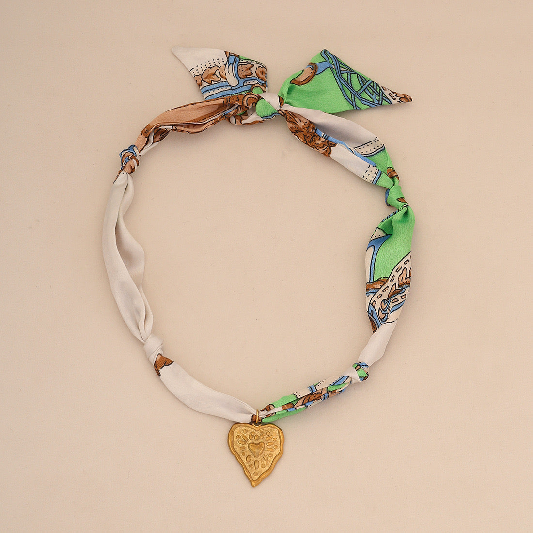 Sun Kiss Scarf Pendant Necklace