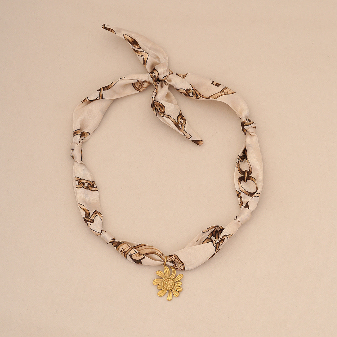 Sun Kiss Scarf Pendant Necklace