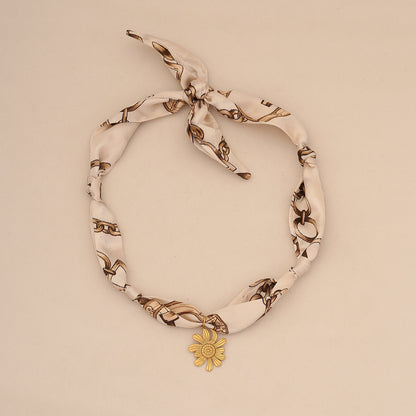 Sun Kiss Scarf Pendant Necklace