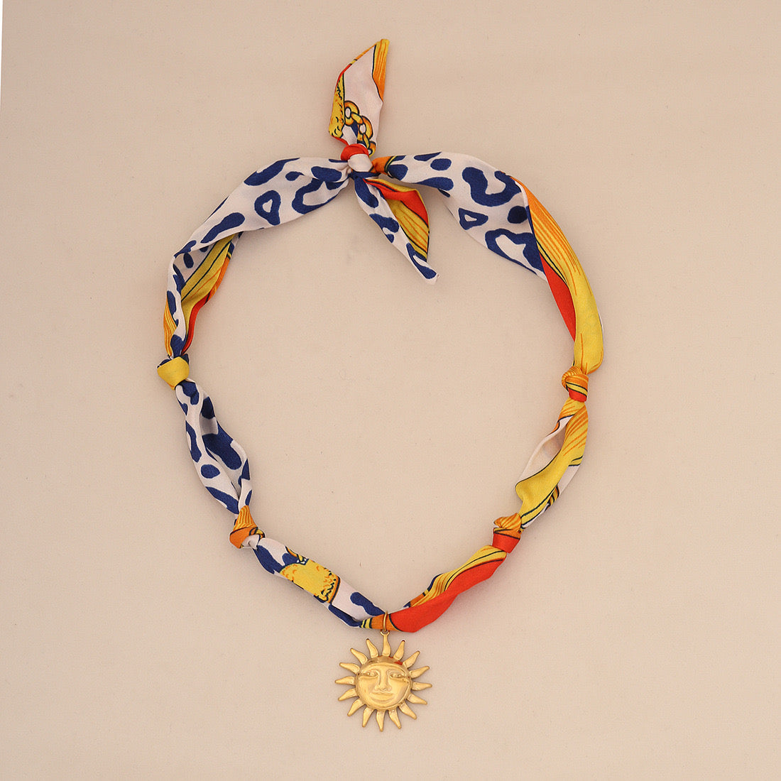 Sun Kiss Scarf Pendant Necklace
